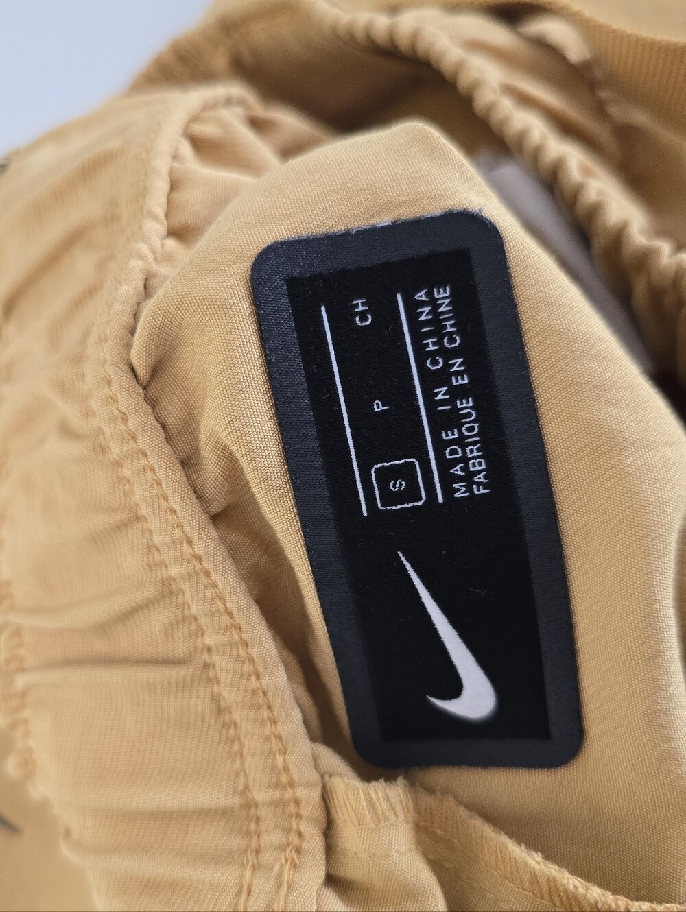 Nike Sportswear Tech Pack Woven Pants Yellow Golden Barrel Leg Womens Size S - Picture 11 of 12